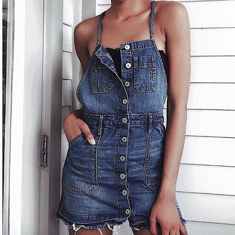 Abercrombie & Fitch denim button down dress